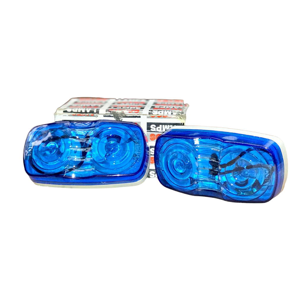 Lampara laterales 2 bombillas azul panito