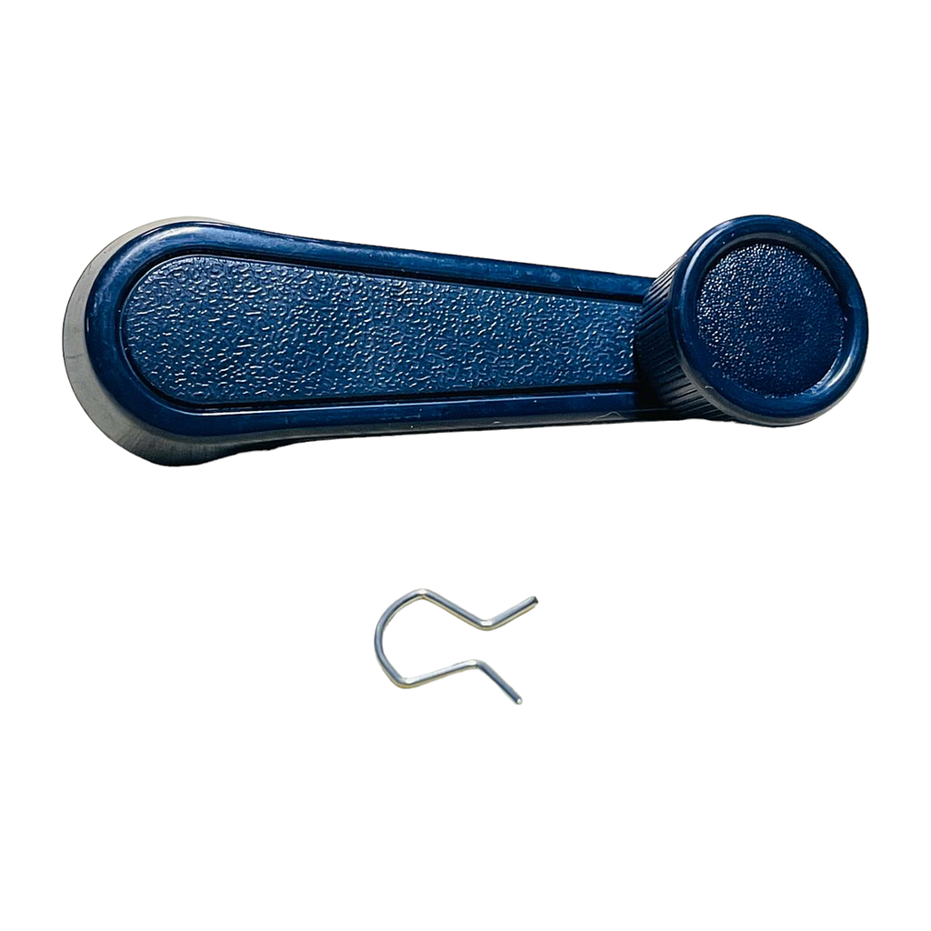 Manecilla de subir vidrio azul astrillado metalico