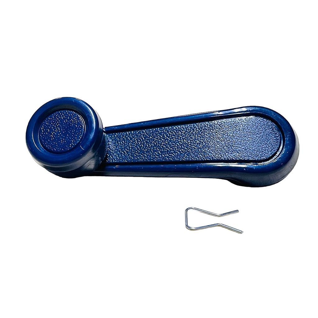 Manecilla de subir vidrio azul astrillado plastico